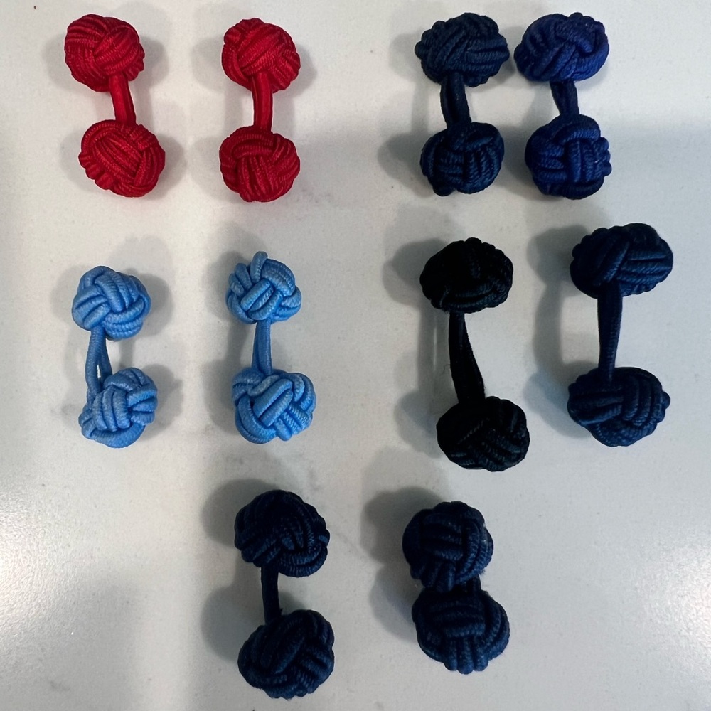 Set of Colorful Knot Cufflinks